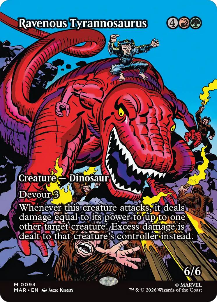 Ravenous Tyrannosaurus (Borderless) [Marvel Universe: Eternal-Legal] | Exor Games New Glasgow