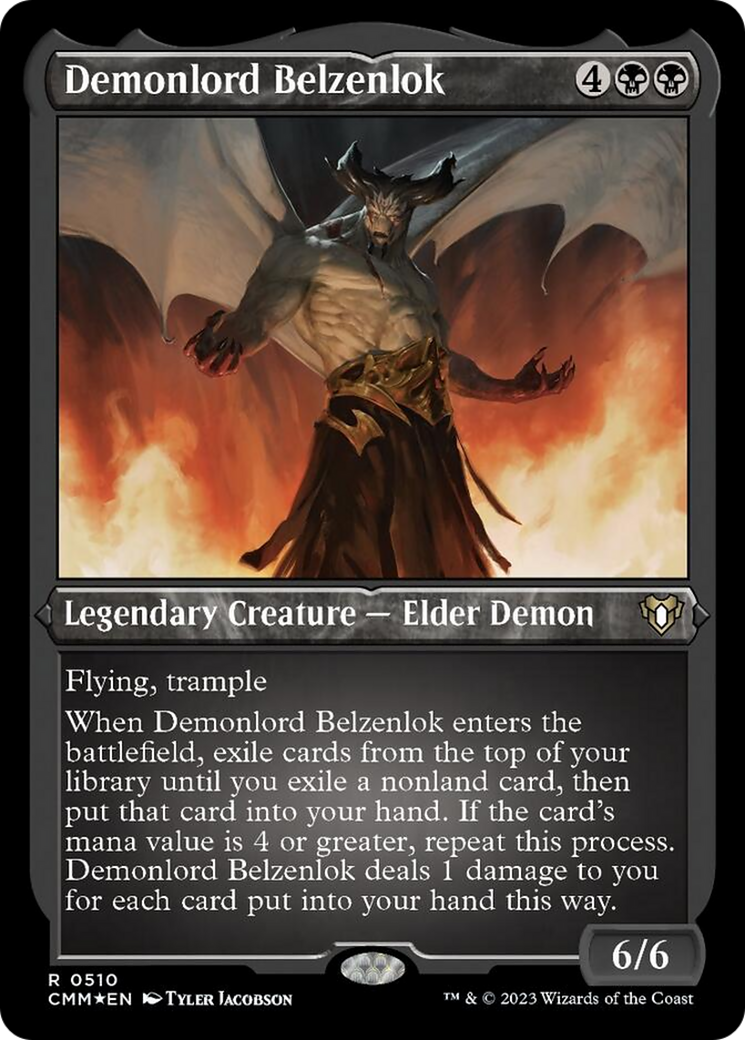 Demonlord Belzenlok (Foil Etched) [Commander Masters] | Exor Games New Glasgow