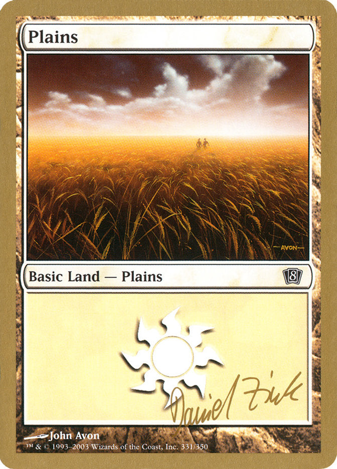 Plains (dz331) (Daniel Zink) [World Championship Decks 2003] | Exor Games New Glasgow