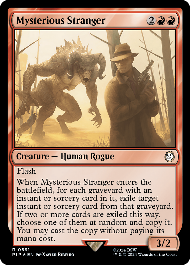 Mysterious Stranger (Surge Foil) [Fallout] | Exor Games New Glasgow