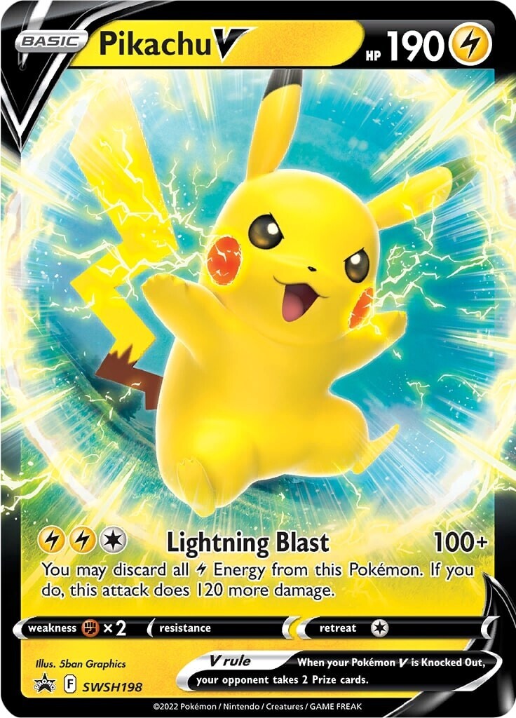 Pikachu V (SWSH198) (Jumbo Card) [Sword & Shield: Black Star Promos] | Exor Games New Glasgow