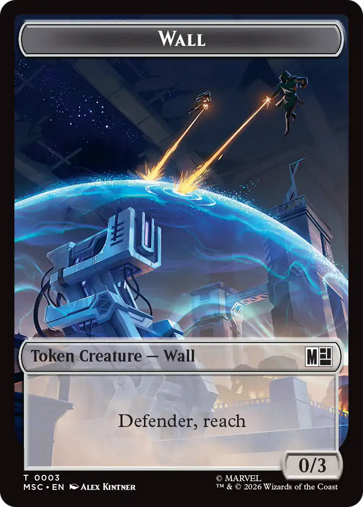 Wall (003) // Merfolk (006) Double-Sided Token [Marvel Super Heroes Commander Tokens] | Exor Games New Glasgow