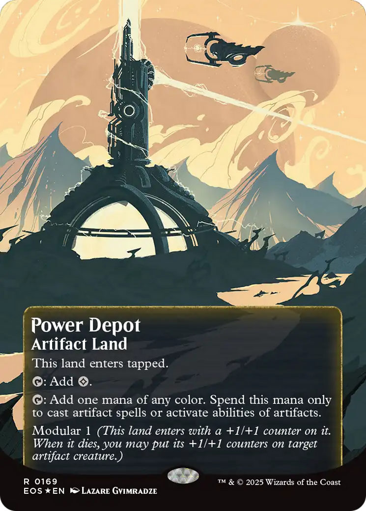 Power Depot (0169) (Borderless) (Galaxy Foil) [Edge of Eternities: Stellar Sights] | Exor Games New Glasgow