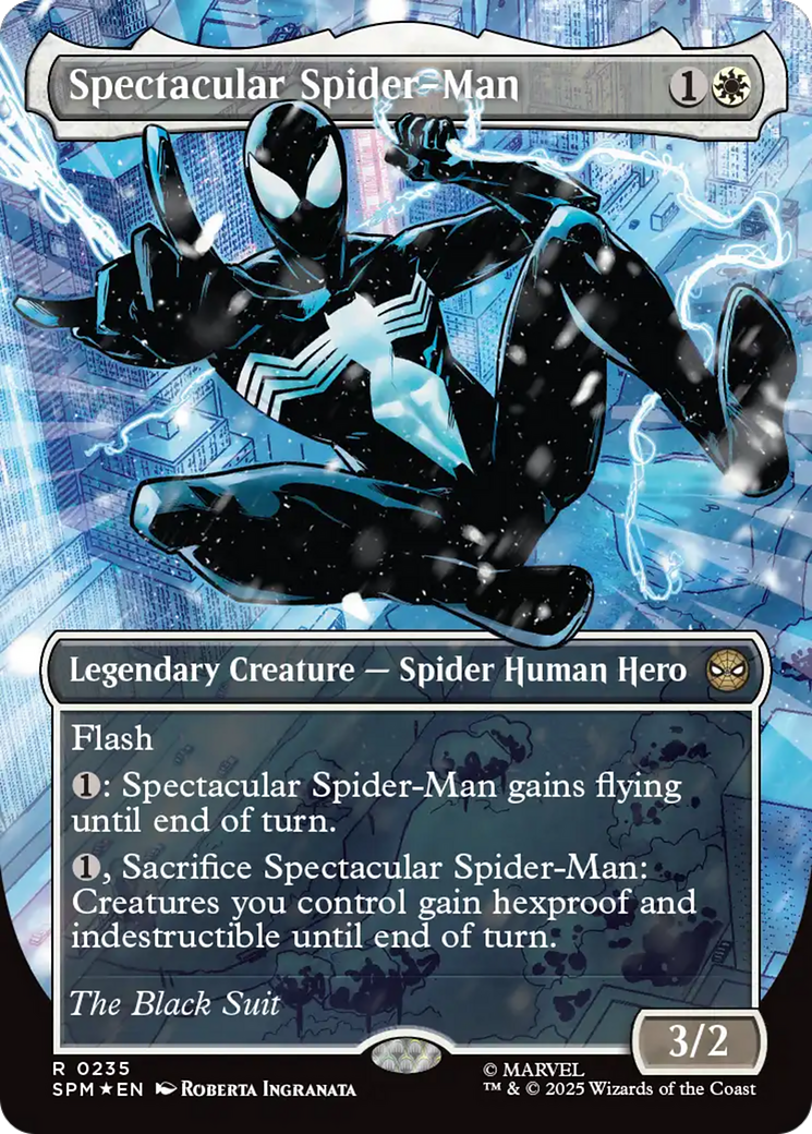 Spectacular Spider-Man (0235) (Borderless) (Textured Foil) [Marvel's Spider-Man] | Exor Games New Glasgow