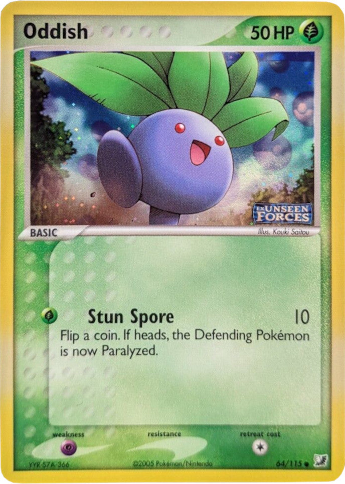 Oddish (64/115) (Stamped) [EX: Unseen Forces] | Exor Games New Glasgow