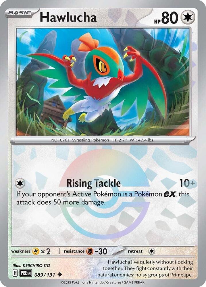 Hawlucha (089/131) (Poke Ball Pattern) [Scarlet & Violet: Prismatic Evolutions] | Exor Games New Glasgow