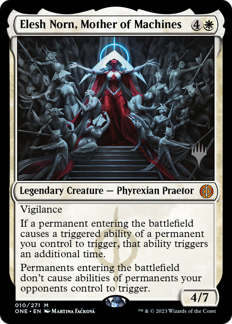 Elesh Norn, Mother of Machines (Promo Pack) [Phyrexia: All Will Be One Promos] | Exor Games New Glasgow