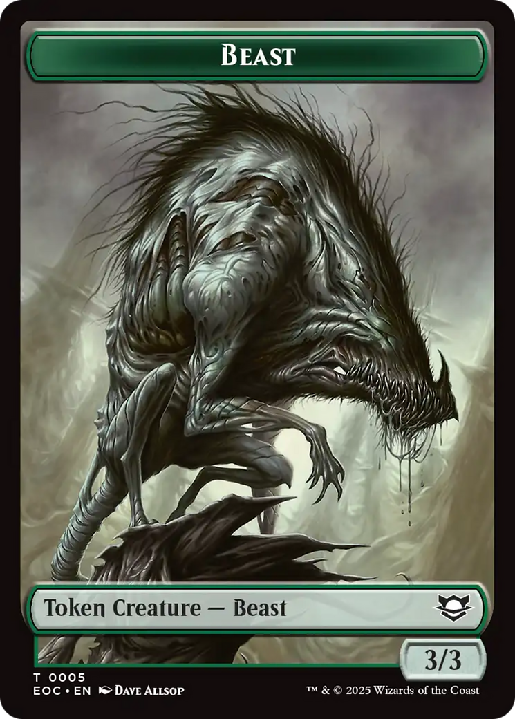Clue // Beast (0005) Double-Sided Token [Edge of Eternities Commander Tokens] | Exor Games New Glasgow