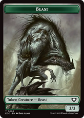 Clue // Beast (0005) Double-Sided Token [Edge of Eternities Commander Tokens] | Exor Games New Glasgow
