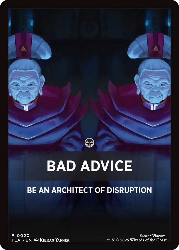 Bad Advice Theme Card [Avatar: The Last Airbender Tokens] | Exor Games New Glasgow