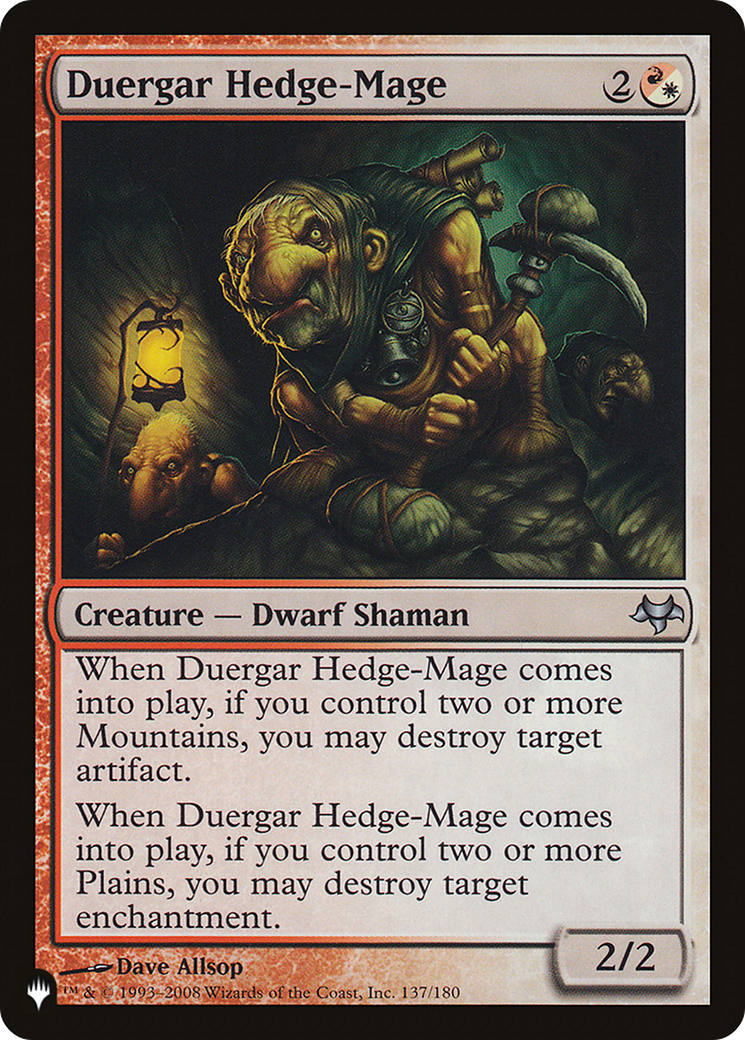 Duergar Hedge-Mage [The List Reprints] | Exor Games New Glasgow