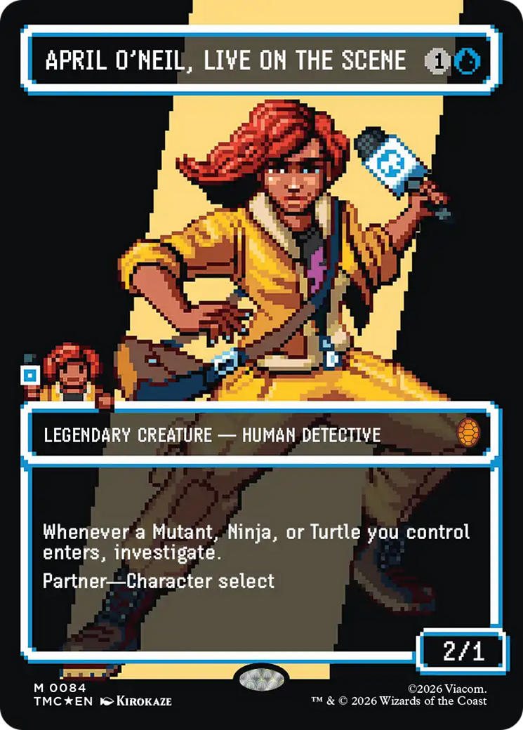 April O'Neil, Live on the Scene (Borderless) (Surge Foil) [Teenage Mutant Ninja Turtles Commander] | Exor Games New Glasgow