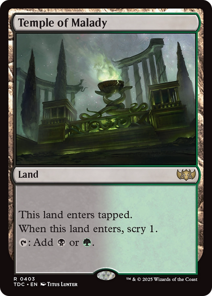 Temple of Malady [Tarkir: Dragonstorm Commander] | Exor Games New Glasgow