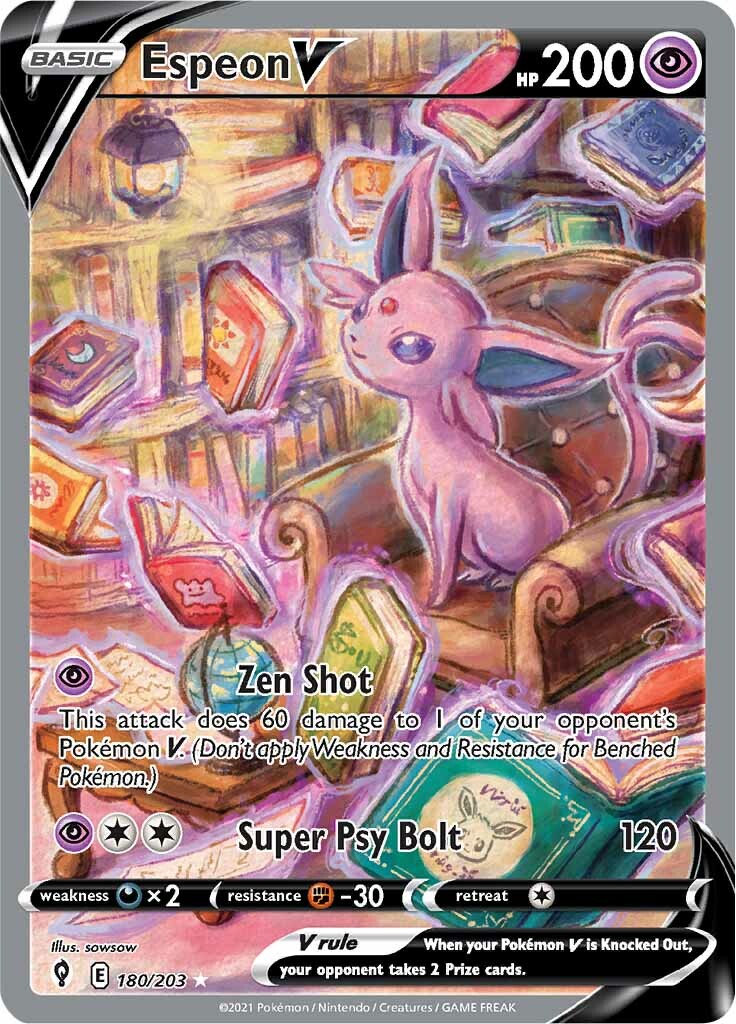 Espeon V (180/203) [Sword & Shield: Evolving Skies] | Exor Games New Glasgow