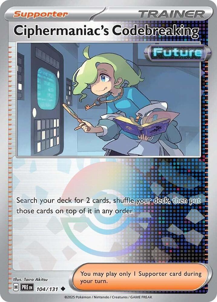 Ciphermaniac's Codebreaking (104/131) (Poke Ball Pattern) [Scarlet & Violet: Prismatic Evolutions] | Exor Games New Glasgow