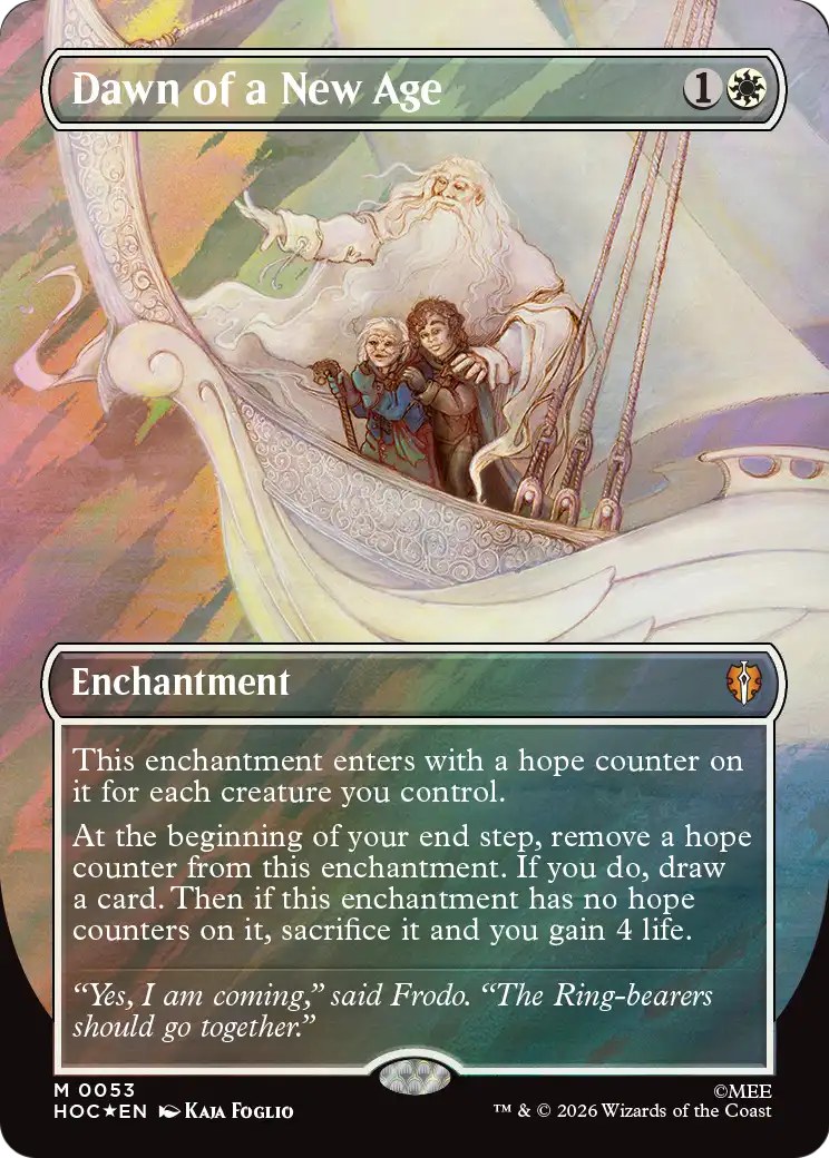 Dawn of a New Age (Borderless) (Surge Foil) [The Hobbit: Eternal-Legal] | Exor Games New Glasgow