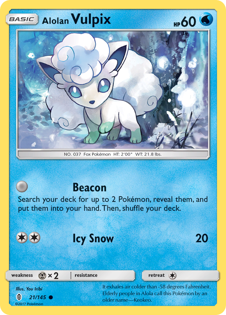 Alolan Vulpix (21/145) [Sun & Moon: Guardians Rising] | Exor Games New Glasgow