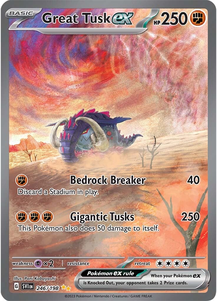 Great Tusk ex (246/198) [Scarlet & Violet: Base Set] | Exor Games New Glasgow