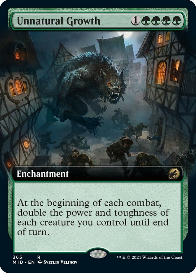 Unnatural Growth (Extended Art) [Innistrad: Midnight Hunt] | Exor Games New Glasgow