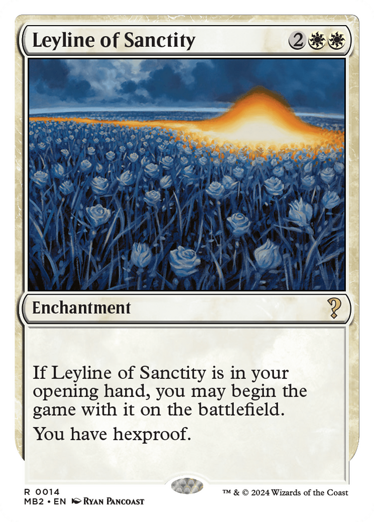 Leyline of Sanctity (White Border) [Mystery Booster 2] | Exor Games New Glasgow