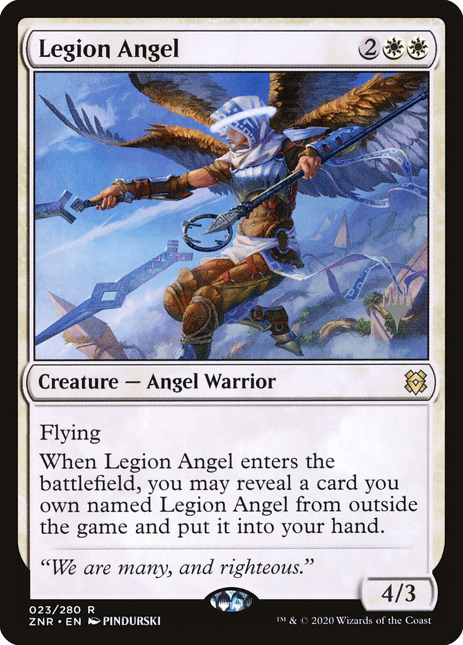 Legion Angel (Promo Pack) [Zendikar Rising Promos] | Exor Games New Glasgow