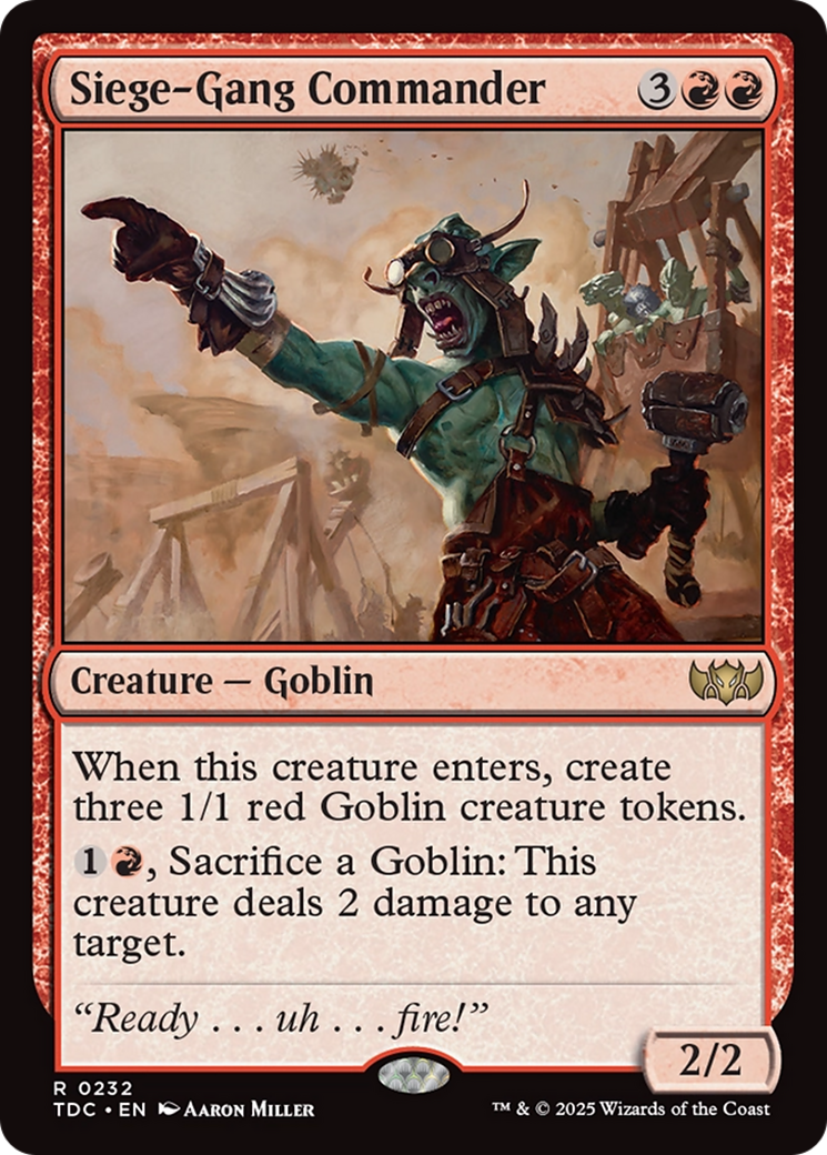 Siege-Gang Commander [Tarkir: Dragonstorm Commander] | Exor Games New Glasgow