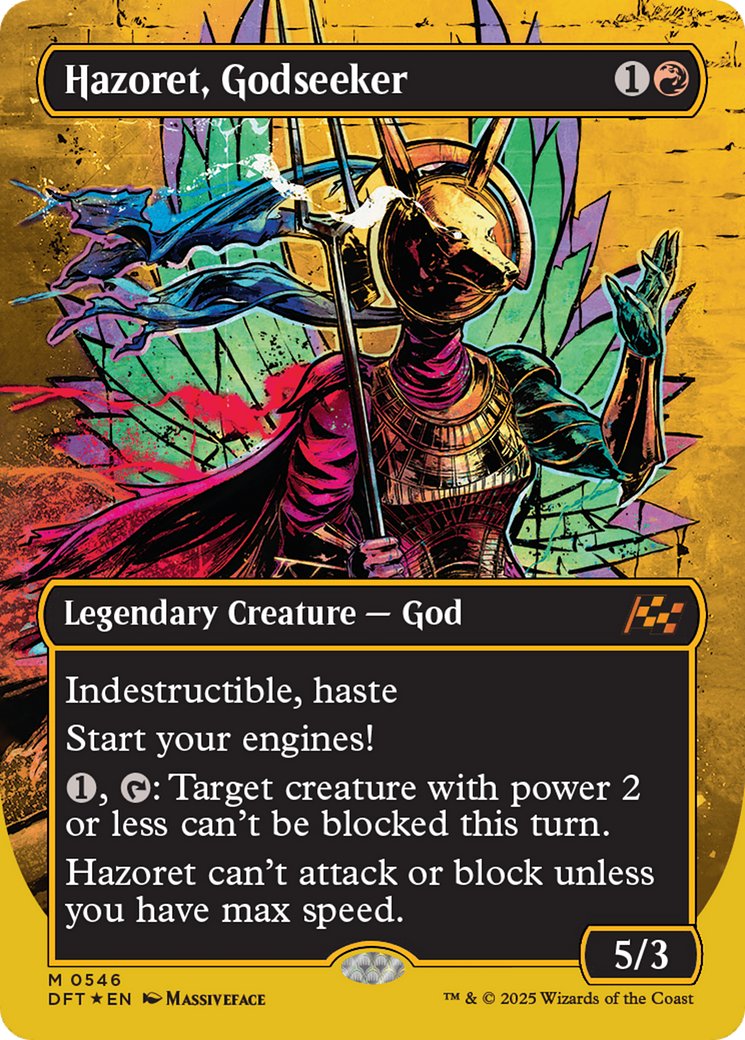 Hazoret, Godseeker (Borderless) (First-Place Foil) [Aetherdrift] | Exor Games New Glasgow