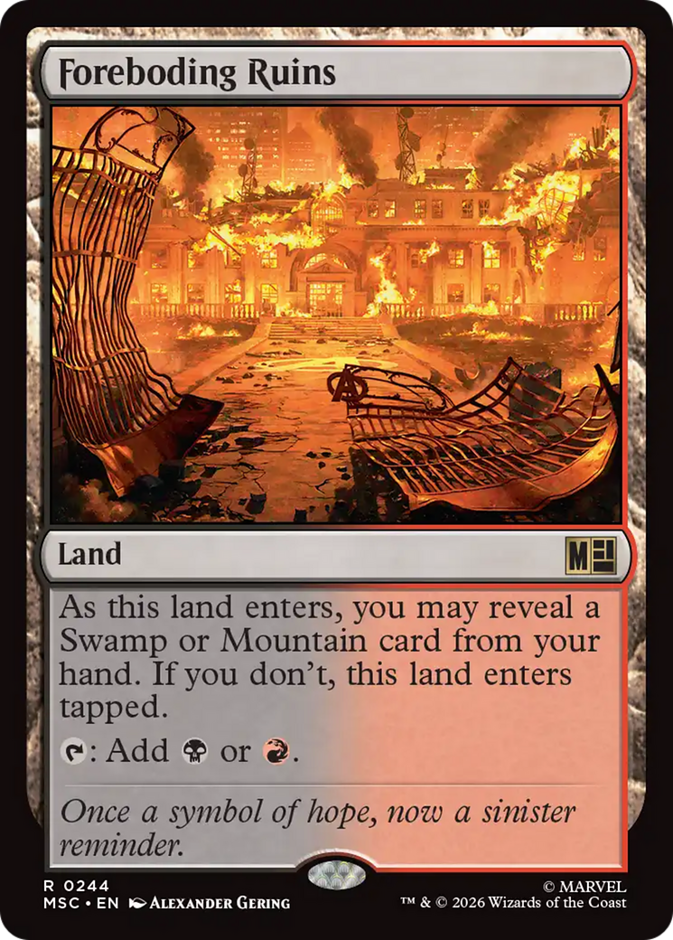 Foreboding Ruins (Surge Foil) [Marvel Super Heroes Commander] | Exor Games New Glasgow