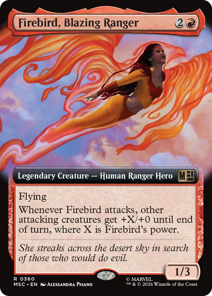 Firebird, Blazing Ranger (Extended Art) [Marvel Super Heroes Commander] | Exor Games New Glasgow