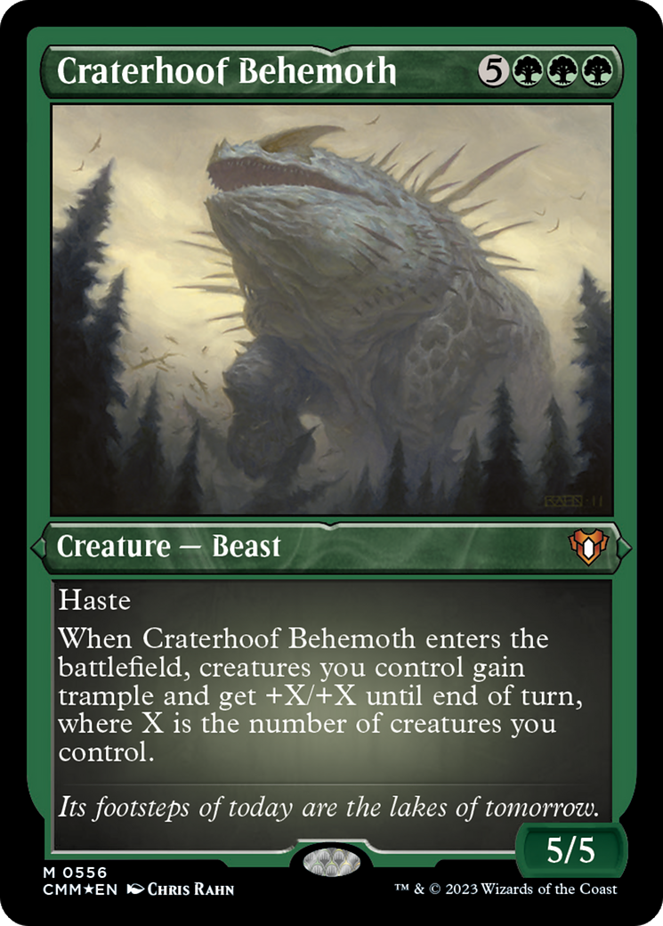 Craterhoof Behemoth (Foil Etched) [Commander Masters] | Exor Games New Glasgow