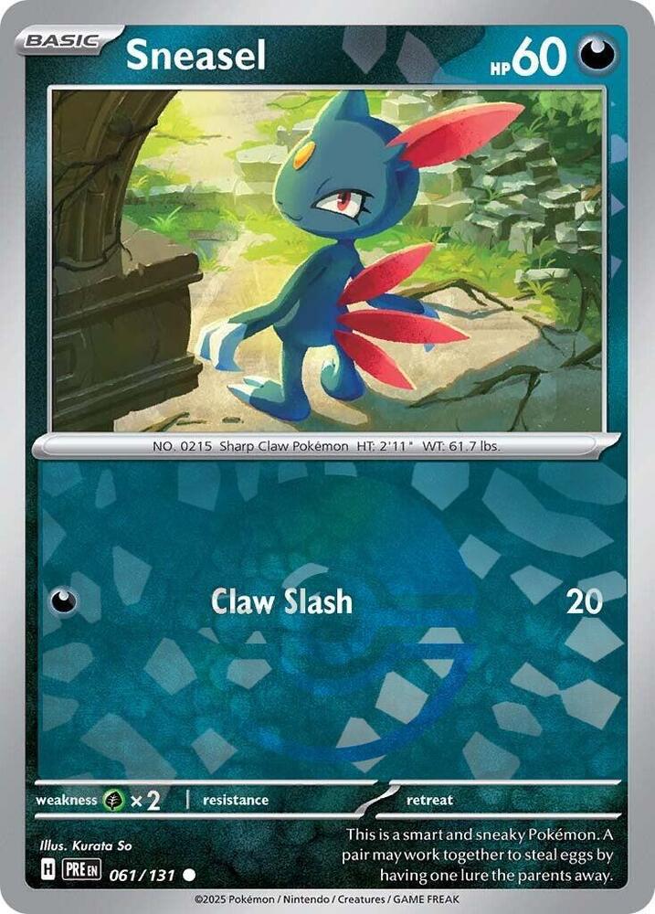 Sneasel (061/131) (Poke Ball Pattern) [Scarlet & Violet: Prismatic Evolutions] | Exor Games New Glasgow