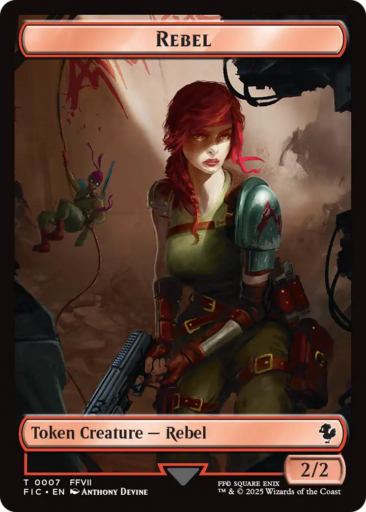 Soldier // Rebel Double-Sided Token [FINAL FANTASY Commander Tokens] | Exor Games New Glasgow