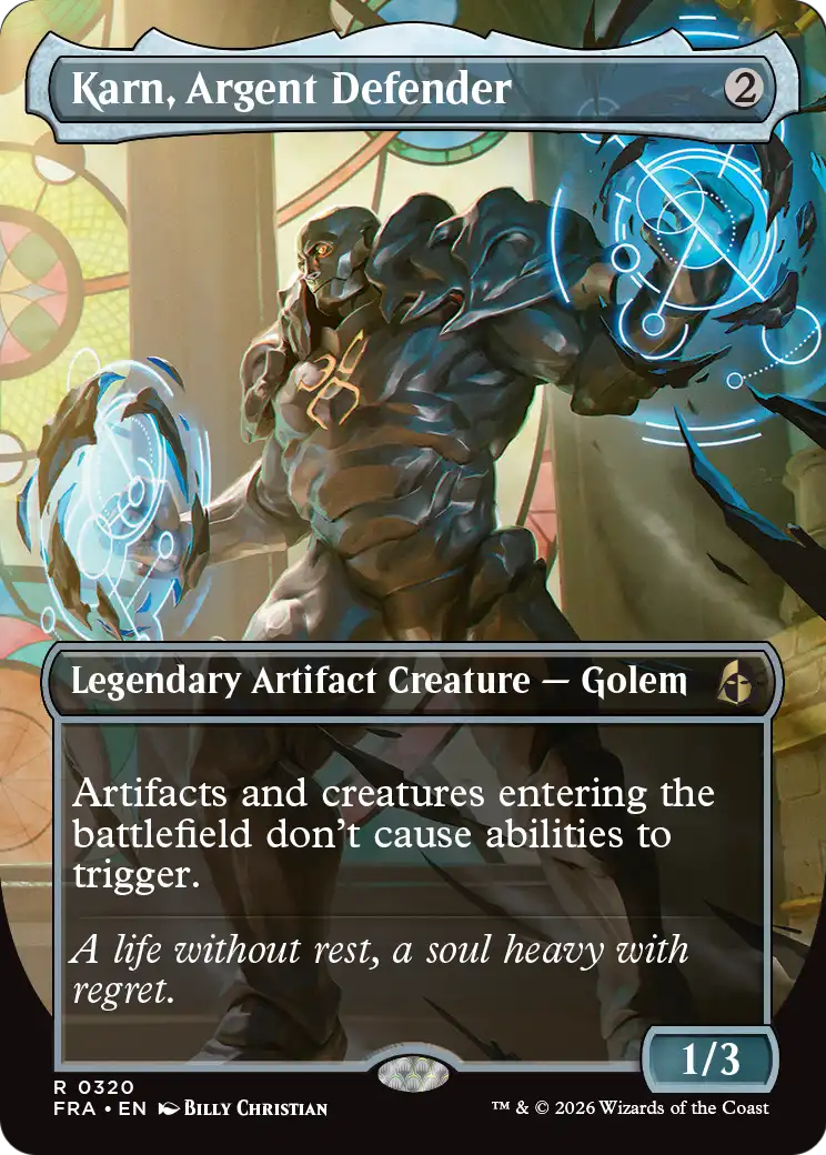 Karn, Argent Defender (Borderless) [Reality Fracture] | Exor Games New Glasgow