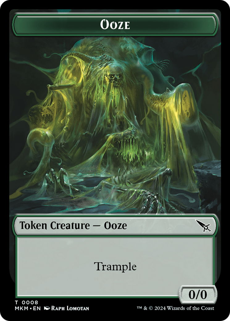 Ooze // A Mysterious Creature Double-Sided Token [Murders at Karlov Manor Tokens] | Exor Games New Glasgow