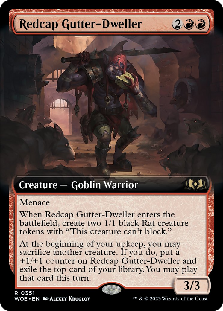 Redcap Gutter-Dweller (Extended Art) [Wilds of Eldraine] | Exor Games New Glasgow