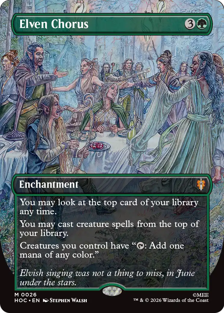 Elven Chorus (Borderless) [The Hobbit: Eternal-Legal] | Exor Games New Glasgow