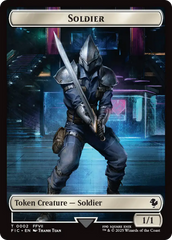 Soldier // Rebel Double-Sided Token [FINAL FANTASY Commander Tokens] | Exor Games New Glasgow