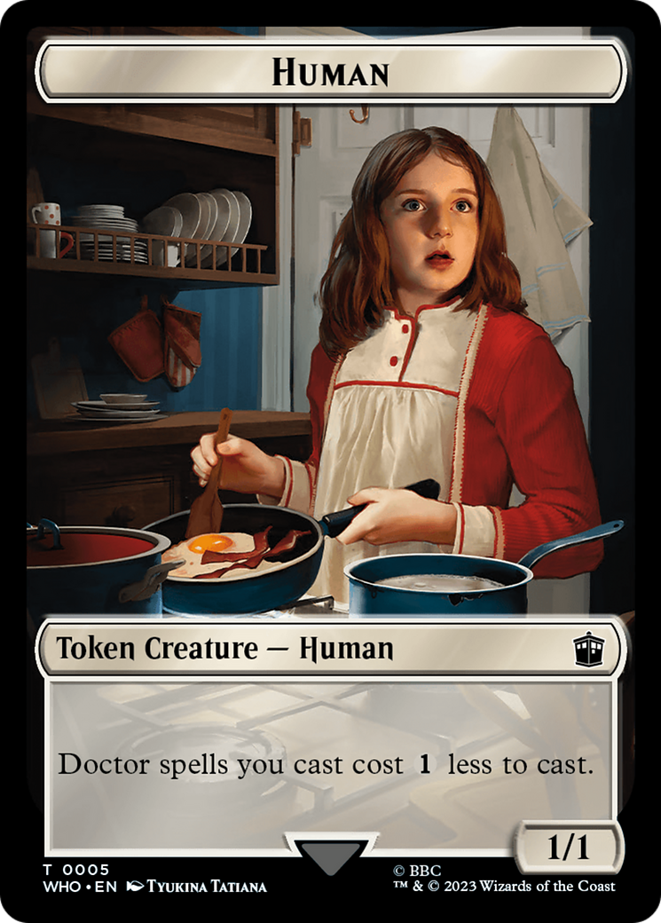 Human (0005) // Clue (0023) Double-Sided Token [Doctor Who Tokens] | Exor Games New Glasgow