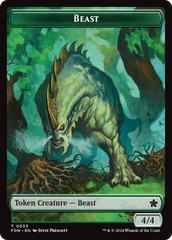 Dog // Beast (0033) Double-Sided Token [Foundations Tokens] | Exor Games New Glasgow