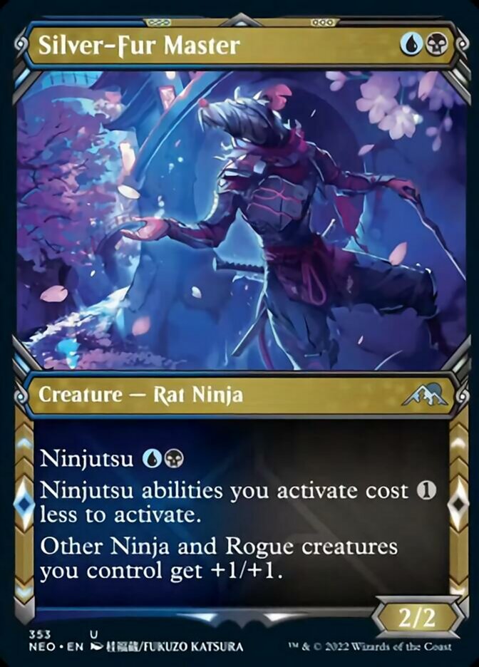 Silver-Fur Master (Showcase Ninja) [Kamigawa: Neon Dynasty] | Exor Games New Glasgow