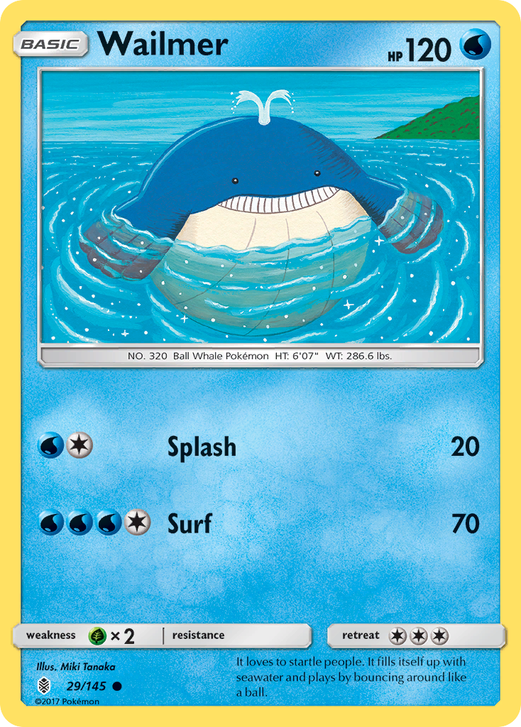 Wailmer (29/145) [Sun & Moon: Guardians Rising] | Exor Games New Glasgow