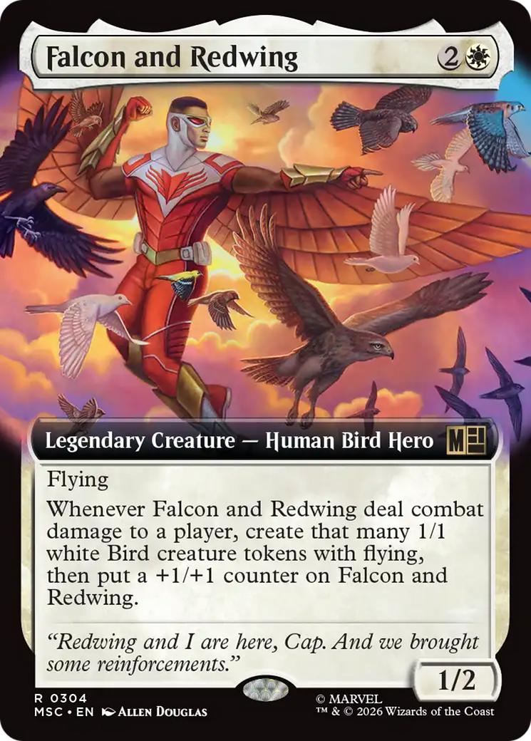 Falcon and Redwing (Extended Art) [Marvel Super Heroes Commander] | Exor Games New Glasgow