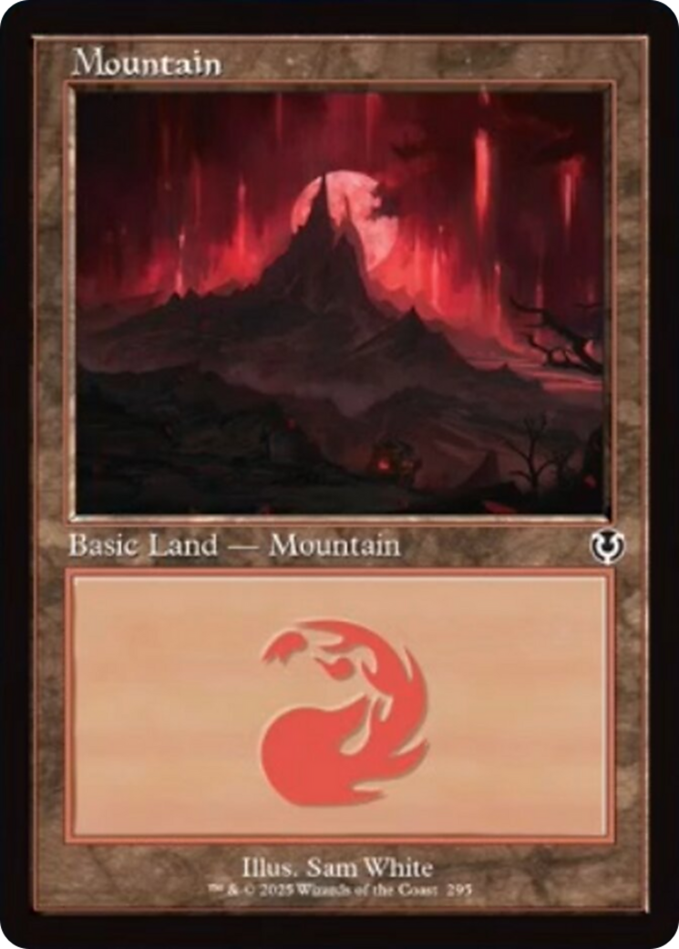 Mountain (295) (Retro Frame) [Innistrad Remastered] | Exor Games New Glasgow