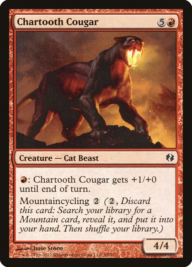 Chartooth Cougar [Duel Decks: Venser vs. Koth] | Exor Games New Glasgow