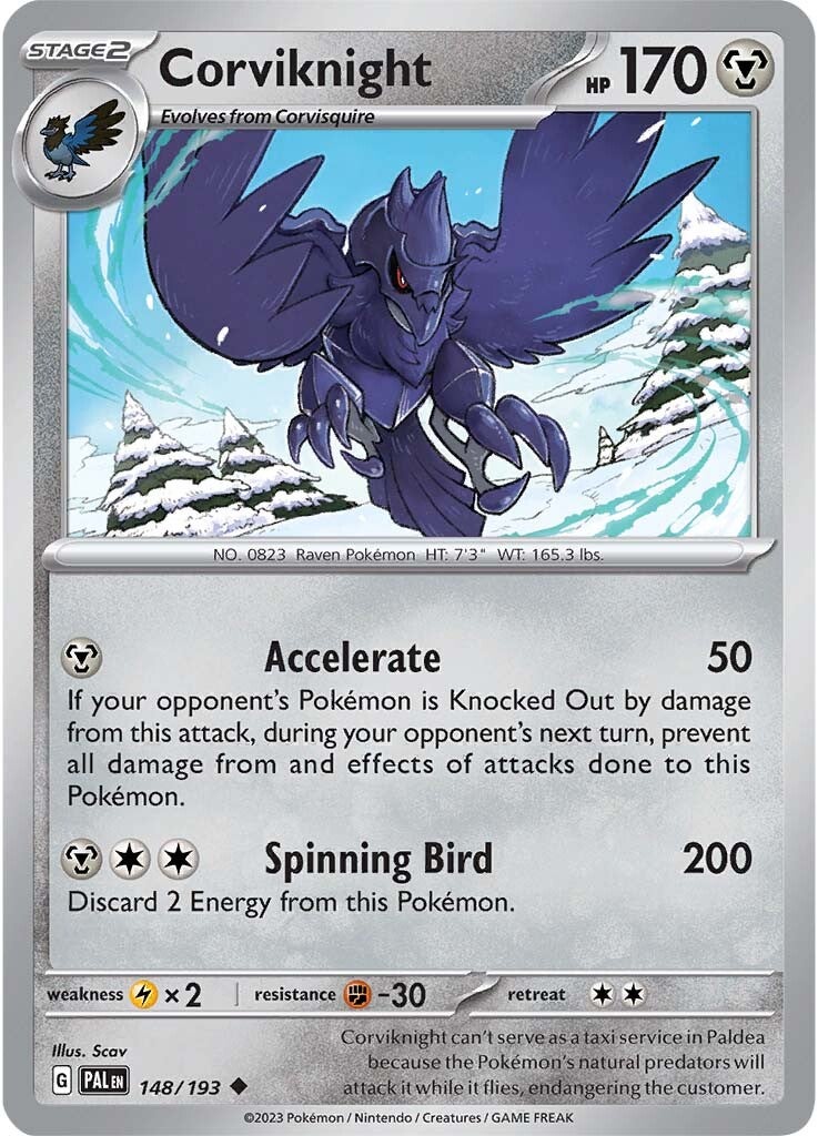 Corviknight (148/193) [Scarlet & Violet: Paldea Evolved] | Exor Games New Glasgow