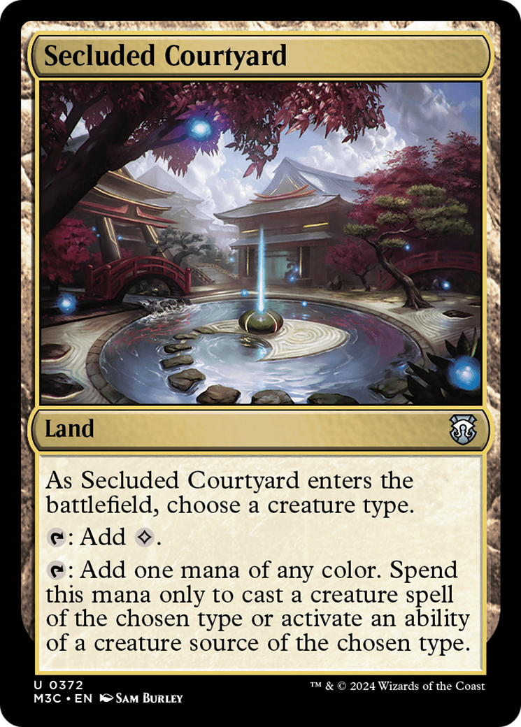 Secluded Courtyard (Ripple Foil) [Modern Horizons 3 Commander] | Exor Games New Glasgow