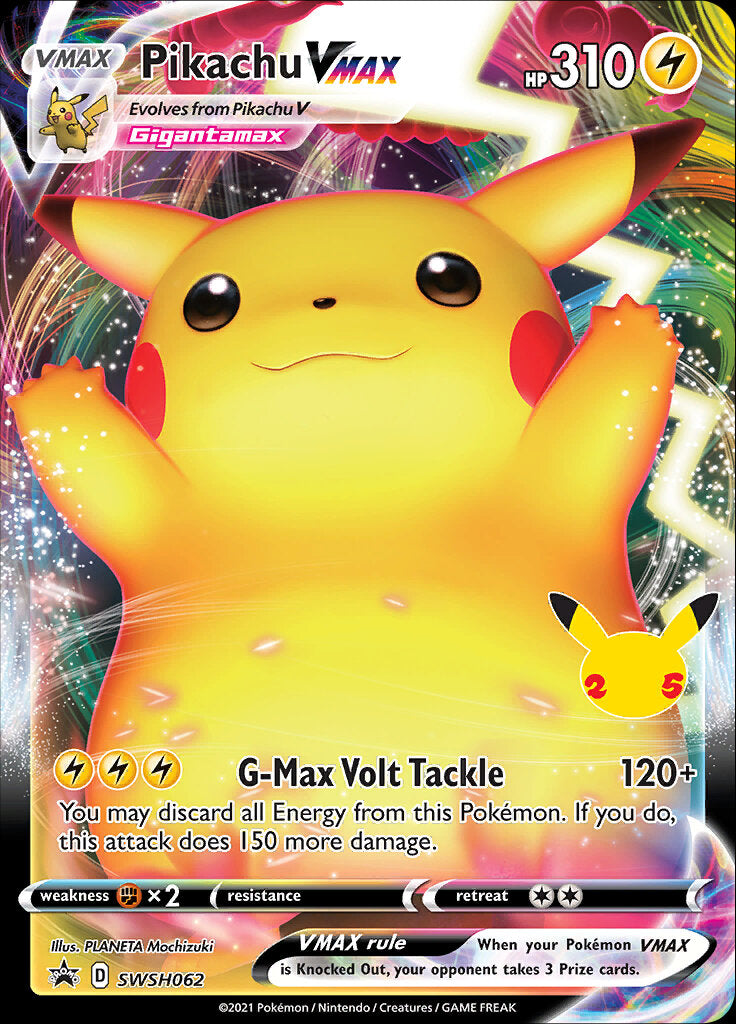 Pikachu VMAX (SWSH062) (Celebrations) [Sword & Shield: Black Star Promos] | Exor Games New Glasgow