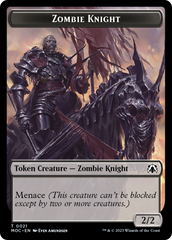 Zombie Knight // Human (6) Double-Sided Token [March of the Machine Commander Tokens] | Exor Games New Glasgow