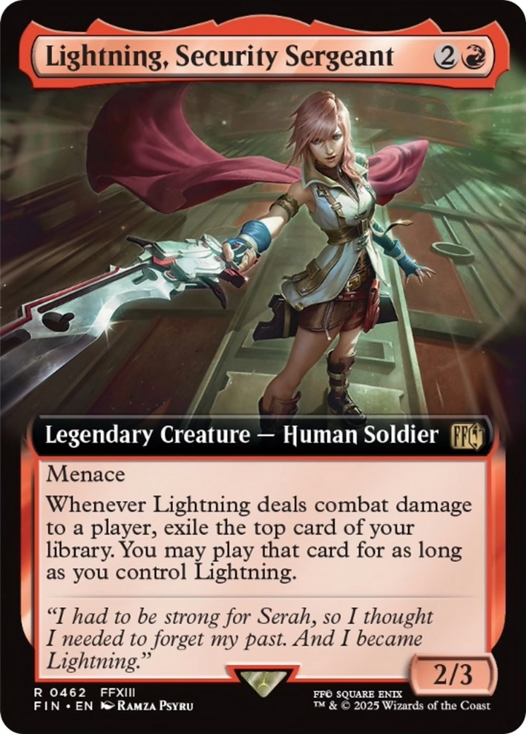 Lightning, Security Sergeant (Extended Art) [FINAL FANTASY] | Exor Games New Glasgow
