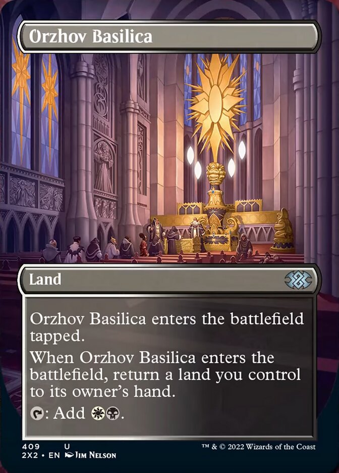 Orzhov Basilica (Borderless Alternate Art) [Double Masters 2022] | Exor Games New Glasgow